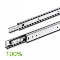 Glissières à billes charge maxi par paire jusqu'à 50kg course 100% avec ou sans option