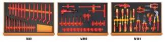 Composition de 66 outils pour la microtechnique en plateaux mousse compacte