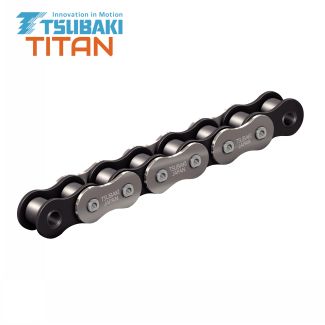 Cha&icirc;nes &agrave; rouleaux simple en acier TITAN