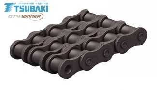 Cha&icirc;nes &agrave; rouleaux triple en acier