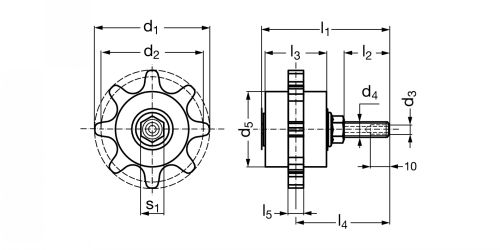 Pignon de lubrification de chaîne en PU pour chaînes à rouleaux simples, raccord de lubrification axial - Plan