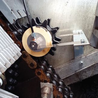 Pignon de lubrification de cha&icirc;ne en PU - application cha&icirc;ne