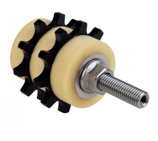 Pignon de lubrification de chaîne en PU pour chaînes à rouleaux doubles, raccord de lubrification axial