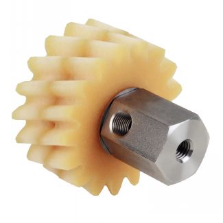 Roues dentées de lubrification en PU denture hélicoïdale, raccord de lubrification radial