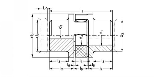 Accouplement à flector polyuréthane RN - Plan