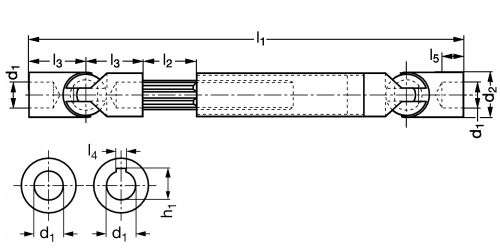 Joint de cardan à rotule - Plan