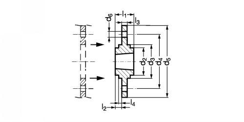 Plateaux à boulonner pour moyeux amovibles type Taper Lock® - Plan
