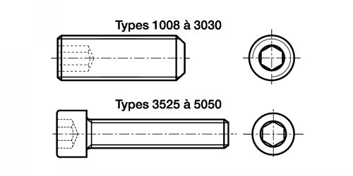 Vis de rechange pour moyeux amovibles type Taper Lock®