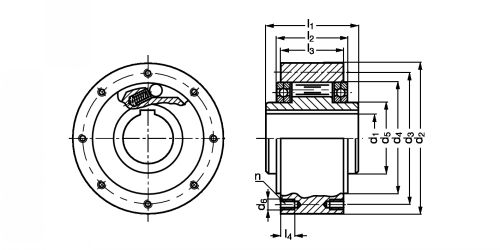 Roue libre type GL - Plan