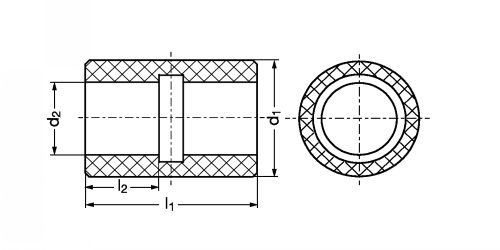Douilles lisses ISO PO1 en polymère fermée - Plan