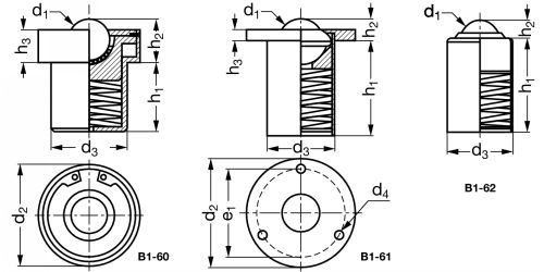 Bille porteuse escamotable - Plan
