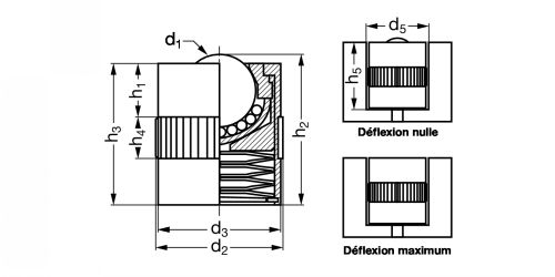 Bille porteuse escamotable DL - Plan