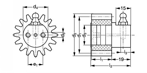 Pignon feutre lubrificateur de rechange - Plan