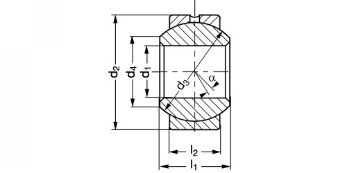 Rotule radiale acier/bronze - Plan