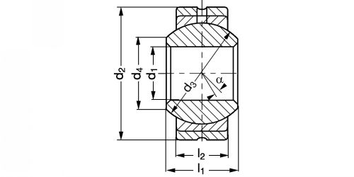 Rotule radiale spéciale acier inox/bronze - Plan