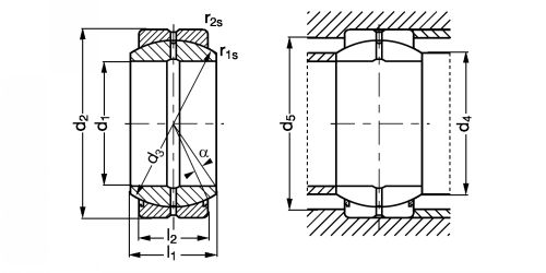 Rotule radiale acier/acier - Plan
