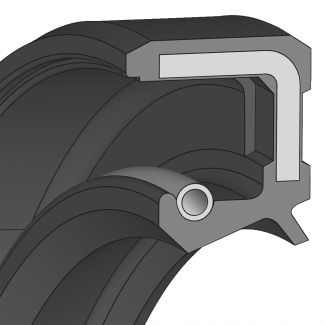 Bague étanchéité double lèvre pour arbre tournant - Dichtomatik