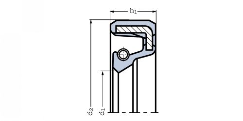 Bague étanchéité simple lèvre FPM - Plan