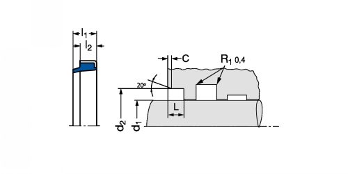 Joint racleur NBR AS - Plan