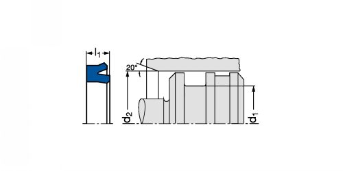 Joints de pistons hydrauliques NBR NA150 - Plan