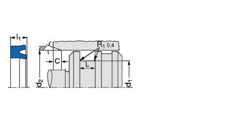 Joints de pistons hydrauliques PU NA300 - Plan