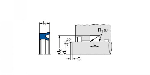 Joints de vérins hydrauliques PU NI300 - Plan