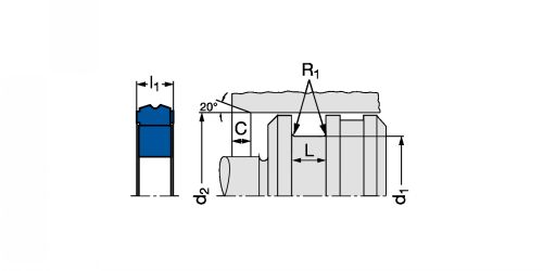Joints de pistons hydrauliques PU SIMKO300 - Plan