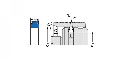 Joints de pistons hydrauliques PU T18 - Plan