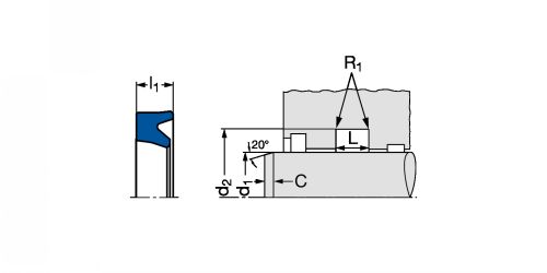 Joints de vérins hydrauliques PU T20 - Plan