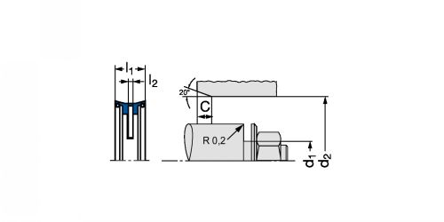 Joints de pistons hydrauliques NBR TDUOH - Plan
