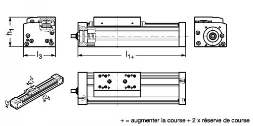Axe à vis à billes Taille 185 - Plan
