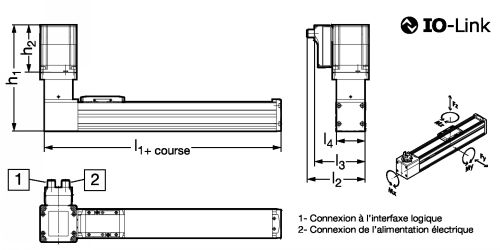 Module d'axe à courroie crantée ELGS-TB taille 60 - Plan