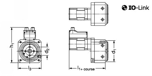 Module de vérin rotatif ERMS taille 25 - Plan