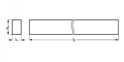 Barreau à clavette - Inox - Plan
