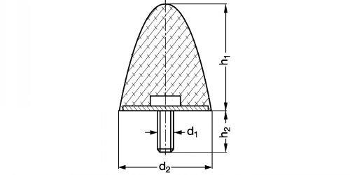 Support conique élastique - Plan