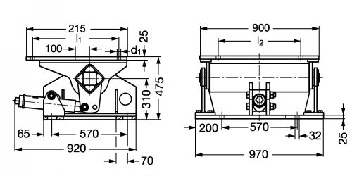 Base ou chaise moteur oscillante MB100 - Plan