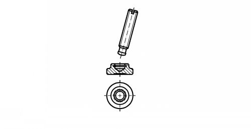 Grub screws din 6332 with thrust point, type s, stainless steel en acier inoxydable (Schema #2)