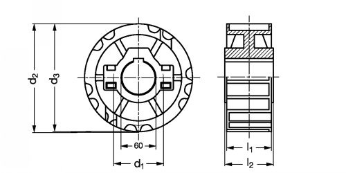 Pignon série 815 standard - plan