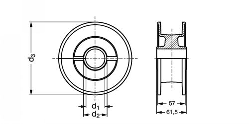 Roue série 820 standard - plan