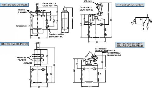 Microvalve 3/2 NF - Plan
