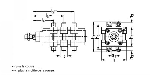 Fixation oscillante ou tourillon MT4 - Plan