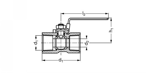 Vanne monobloc femelle - Plan