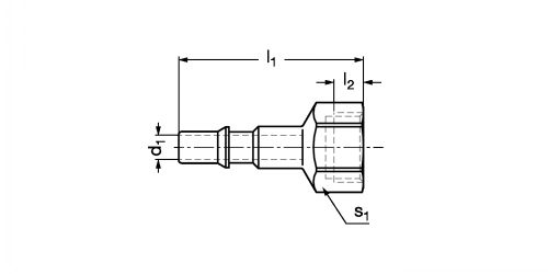 Embout coupleur ISO C aluminium femelle - Plan