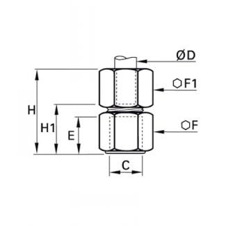 Piquage femelle BSP cylindrique - LEGRIS 0114 - Plan