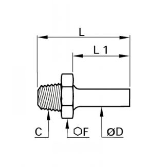 Adaptateur d'orientation mâle BSP conique - LEGRIS 0120 - Plan