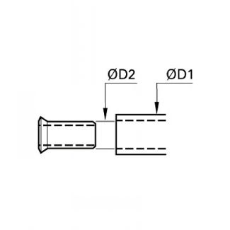 Fourrure intérieure laiton pour tubes souples - LEGRIS 0127 - Plan