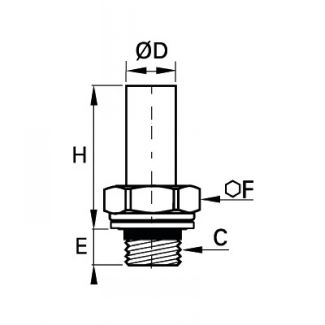 Adaptateur d'orientation mâle BSP cylindrique - LEGRIS 0128 - Plan