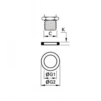 Joint cuivre pour filetage - LEGRIS 0138 - Plan