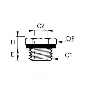 Réduction mâle-femelle BSP cylindrique - LEGRIS 0168 - Plan