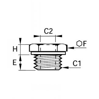 Réduction mâle-femelle BSP cylindrique joint bi-matières - LEGRIS 016A - Plan